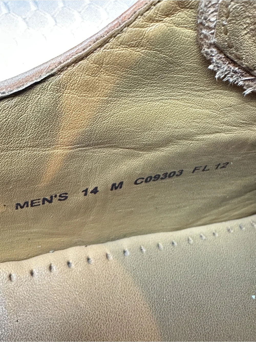 Cole Haan Giraldo Wingtip Shoes British Tan Leather Oxford Derby 14